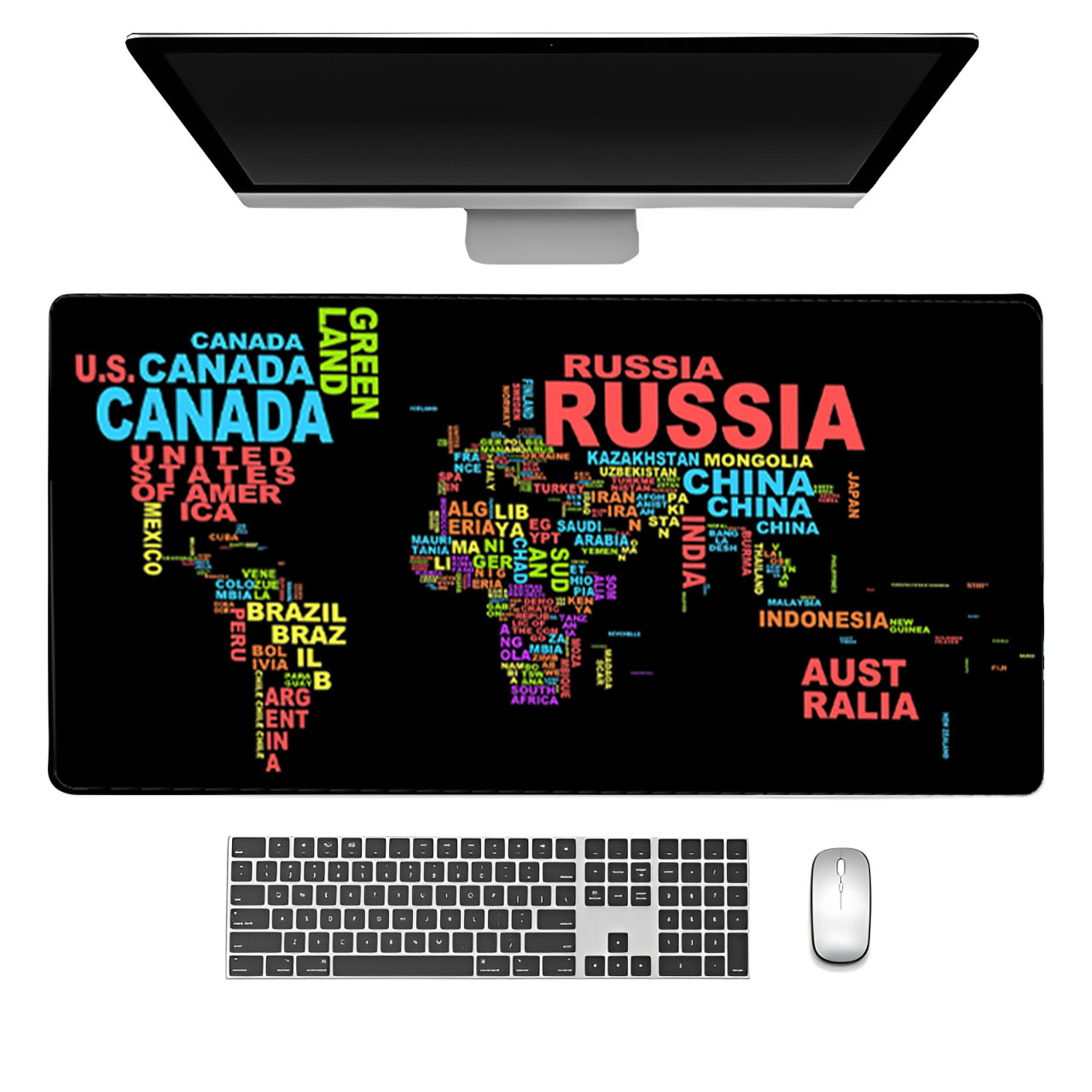 Gaming Keyboard Name - Коврик для мыши с названиями стран