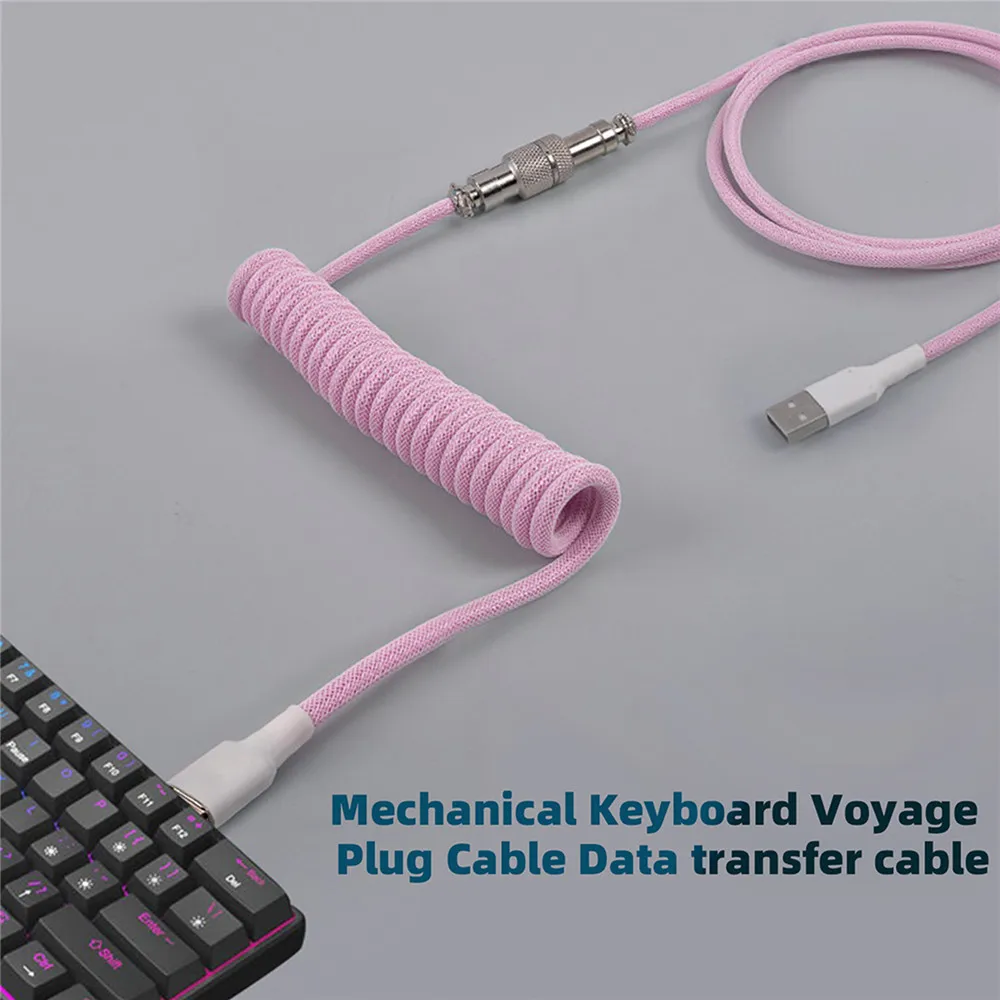 Gaming Keyboard Type C - Новая механическая клавиатура, спиральный кабель, провод