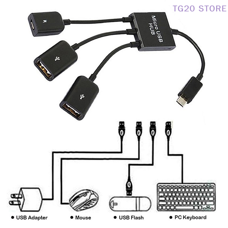 Gaming Keyboard Type C - 3-в-1 микро-USB на 2 OTG 3-портовый
