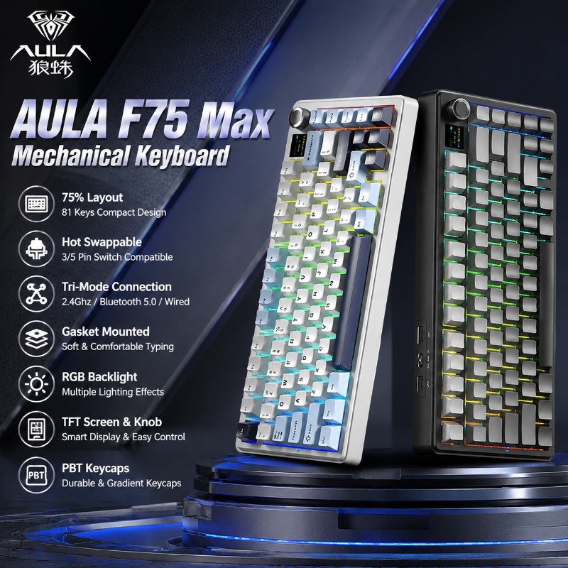 Gaming Keyboard Ergo - Механическая клавиатура AULA F75 Max, 75%