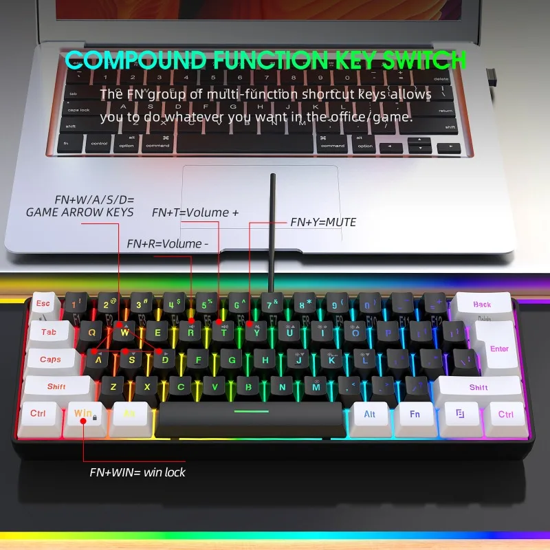 Комплект для геймеров: 60% кла – обзор и цена Gaming Keyboard And Mouse Set