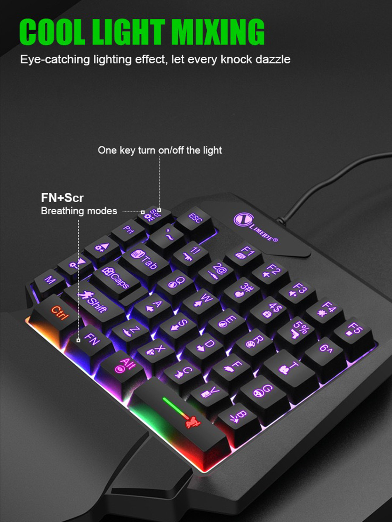 Механическая одноручная игрова – обзор и цена Gaming Keyboard Half